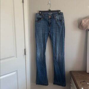 Wrangler Women's Flare Jeans in Deep Blue
